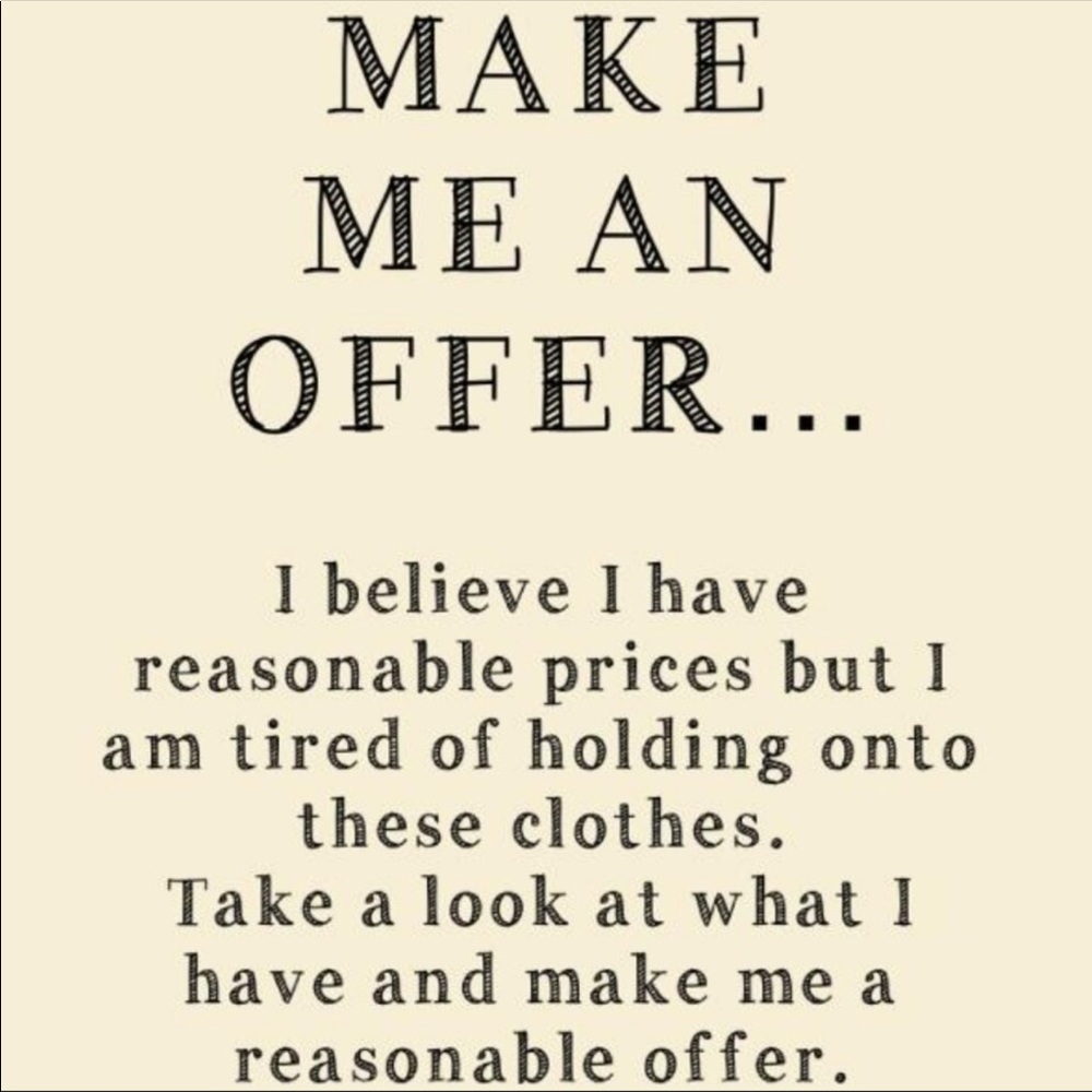 All offers considered